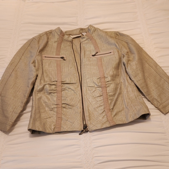 Sophisticated linen chicos sz 0 jacket. Perfect going from work to an evening o - Picture 1 of 8